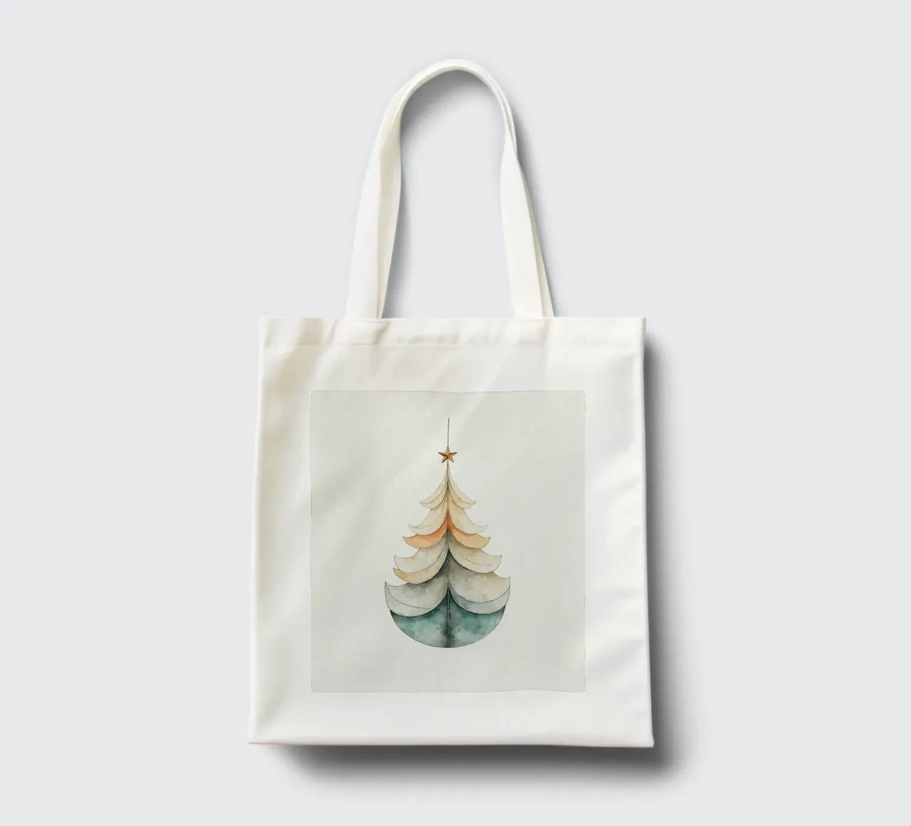 Illustrazione di un albero di Natale (4) borsa in juta da Lisa Jureczko Arts Illustration