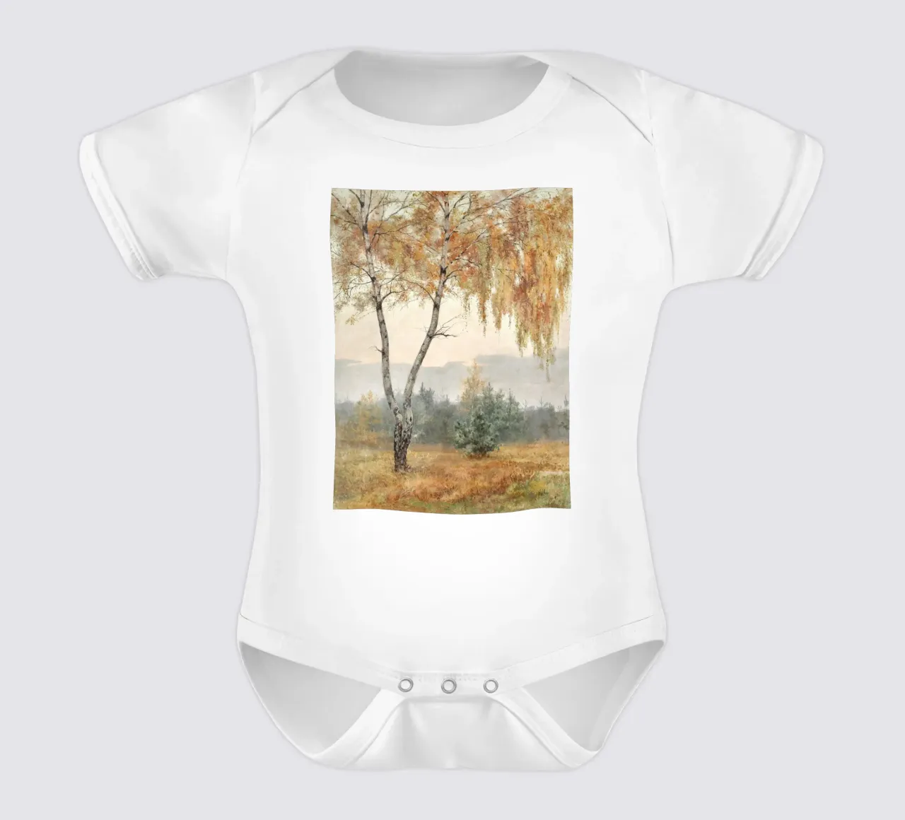 Autumn Tree Boho Painting body neonato maniche corte da apoloprints