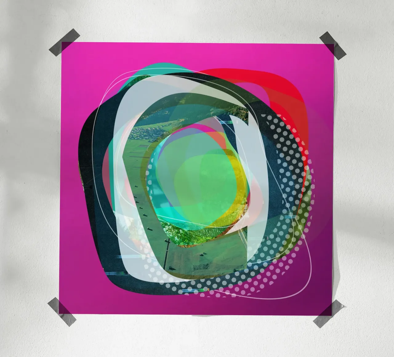 the abstract dream 4 poster with wooden frame by Marko Köppe