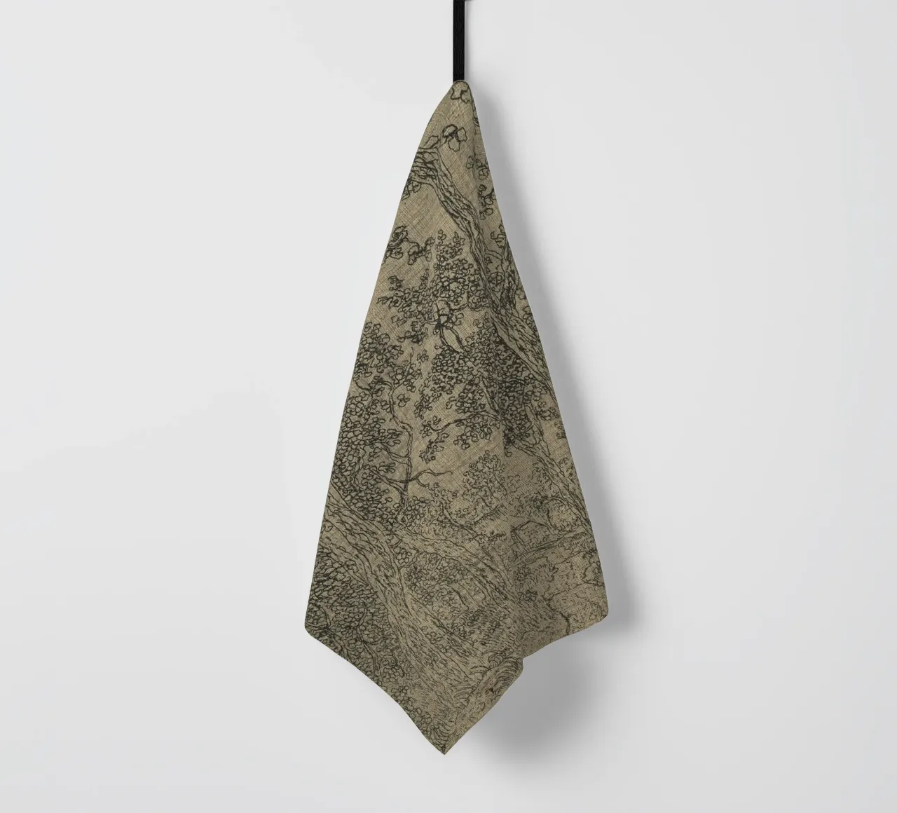 Sage Green Textile Sketch canovaccio da cucina da apoloprints