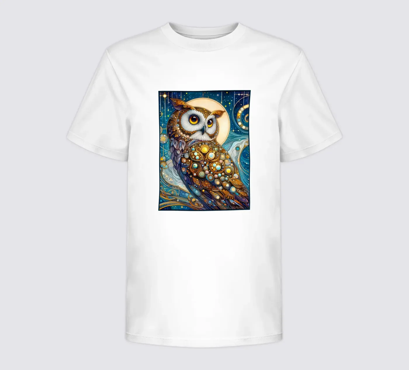 Gufo t-shirt bambini da Art-Nouveau-Dsg