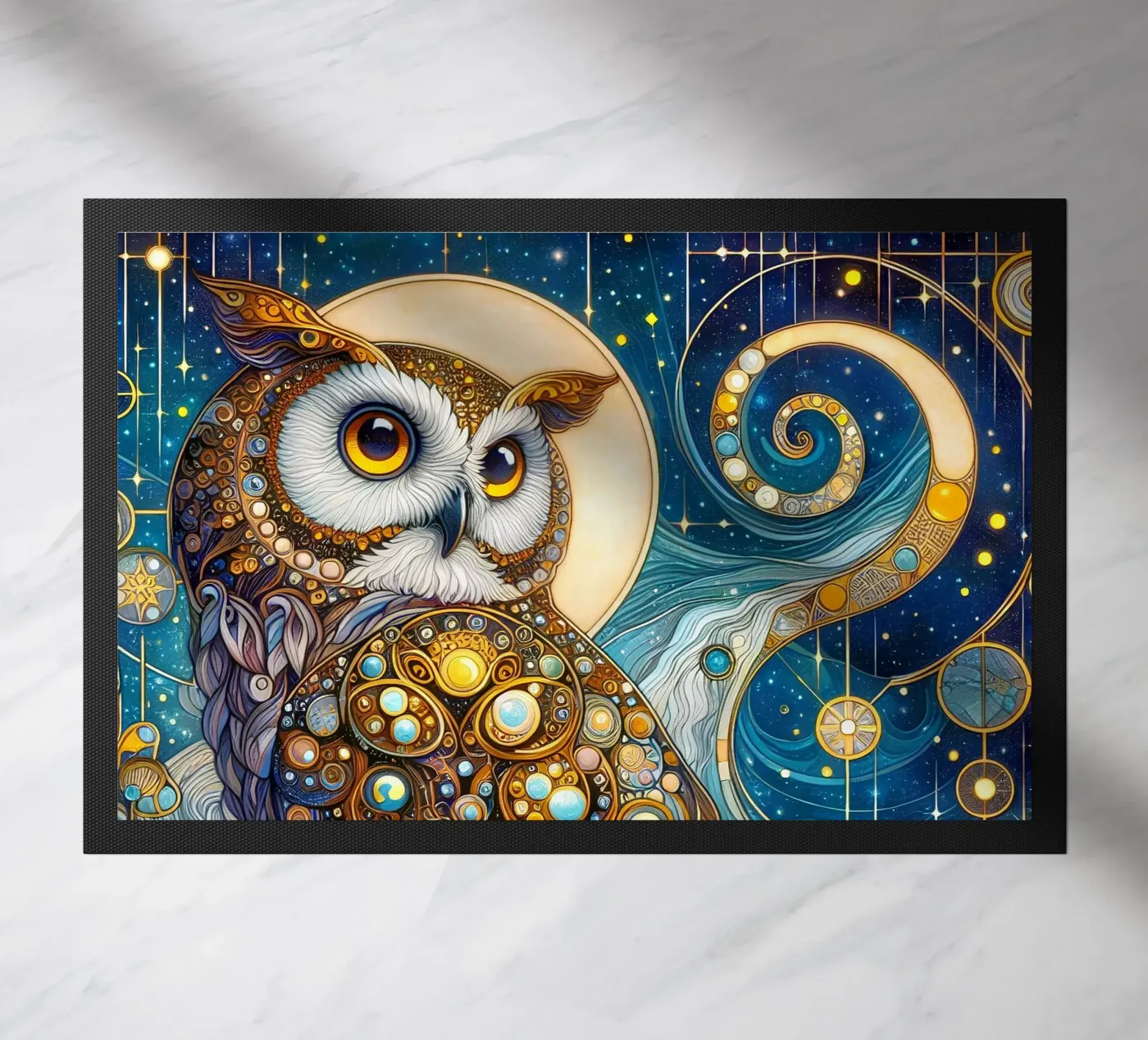 Uil deurmat van Art-Nouveau-Dsg