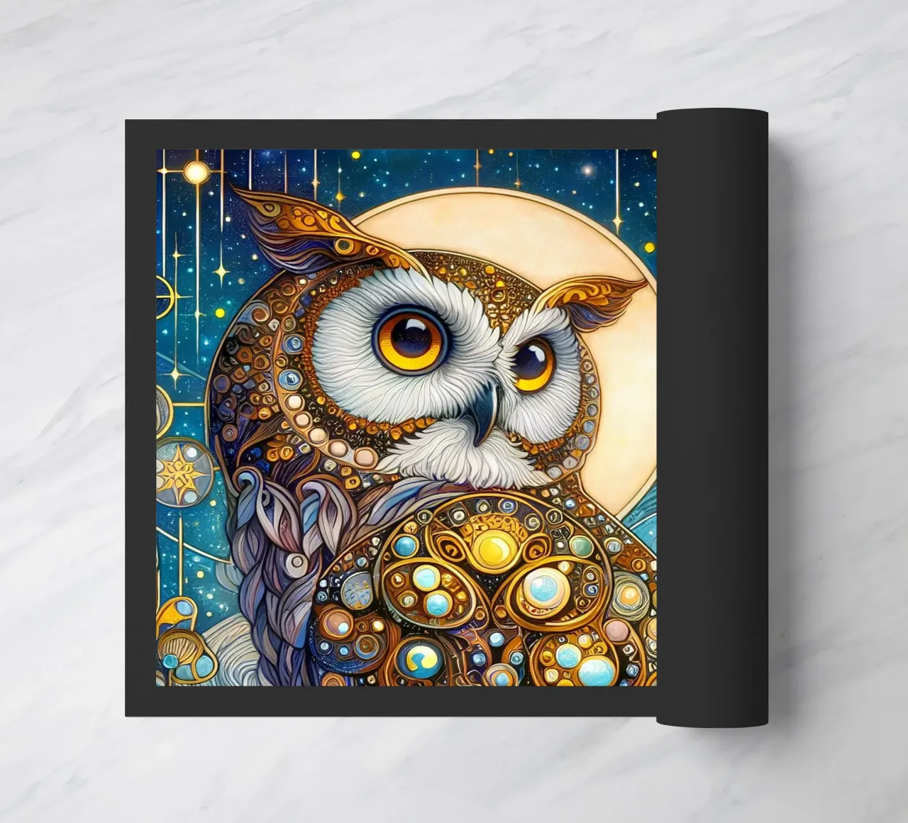 Eule Fußmatte von Art-Nouveau-Dsg