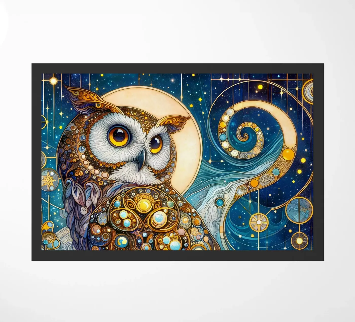 Eule Fußmatte von Art-Nouveau-Dsg