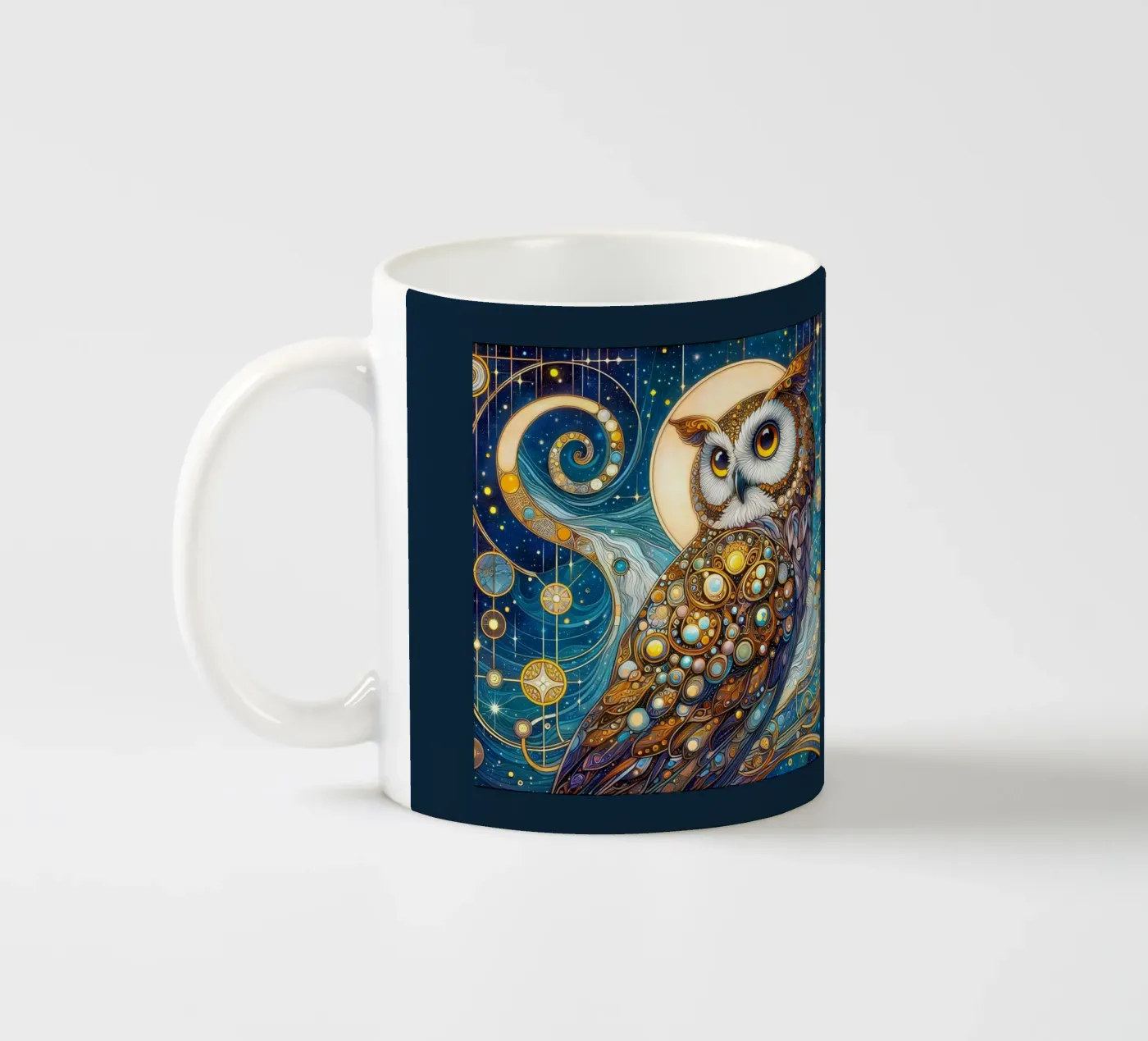 Owl tazza in ceramica da Art-Nouveau-Dsg