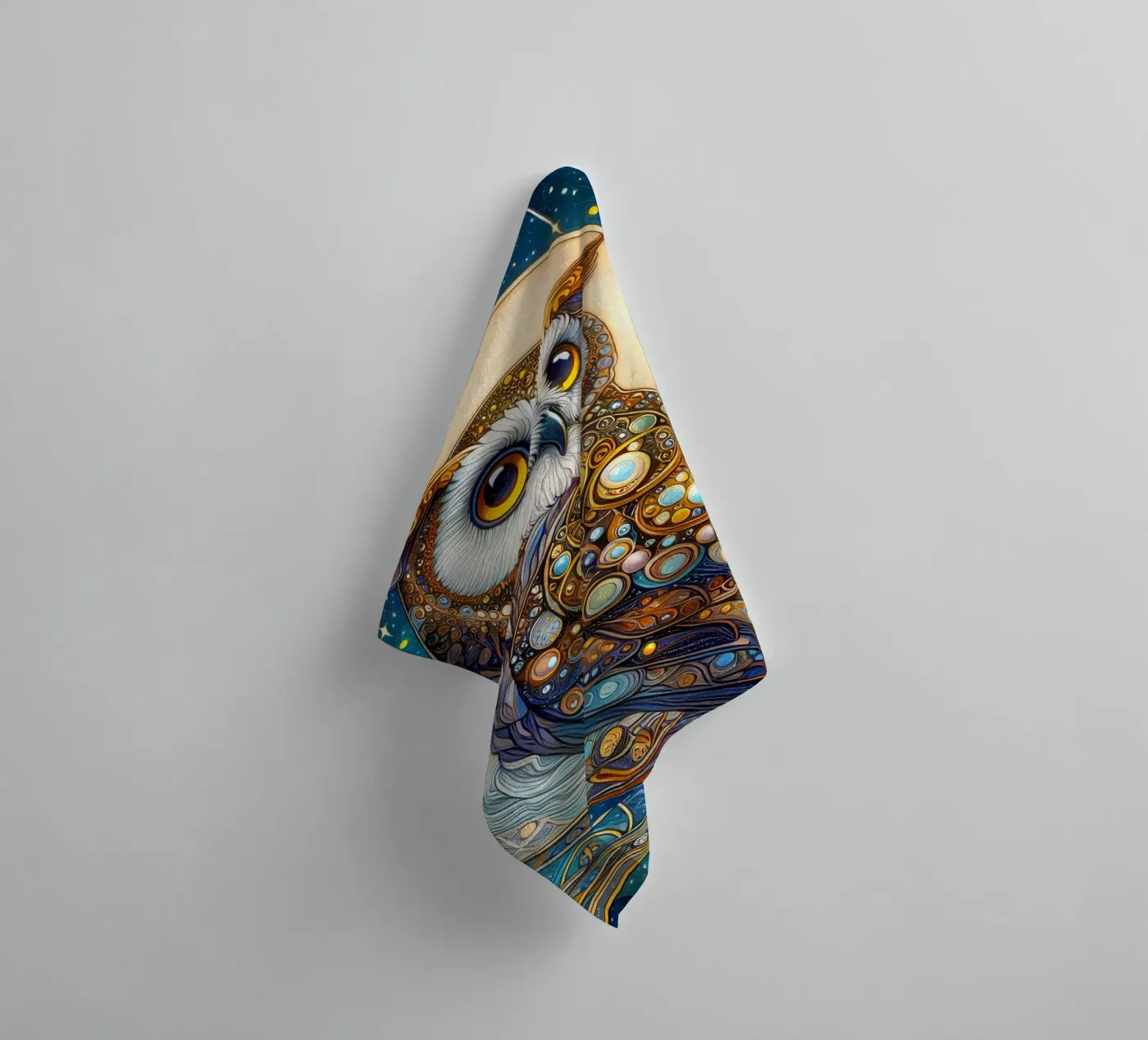Eule Handtuch von Art-Nouveau-Dsg