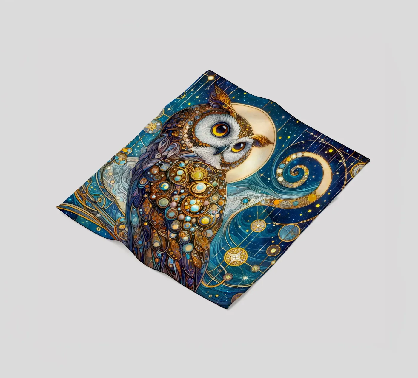 Uil fleecedeken van Art-Nouveau-Dsg