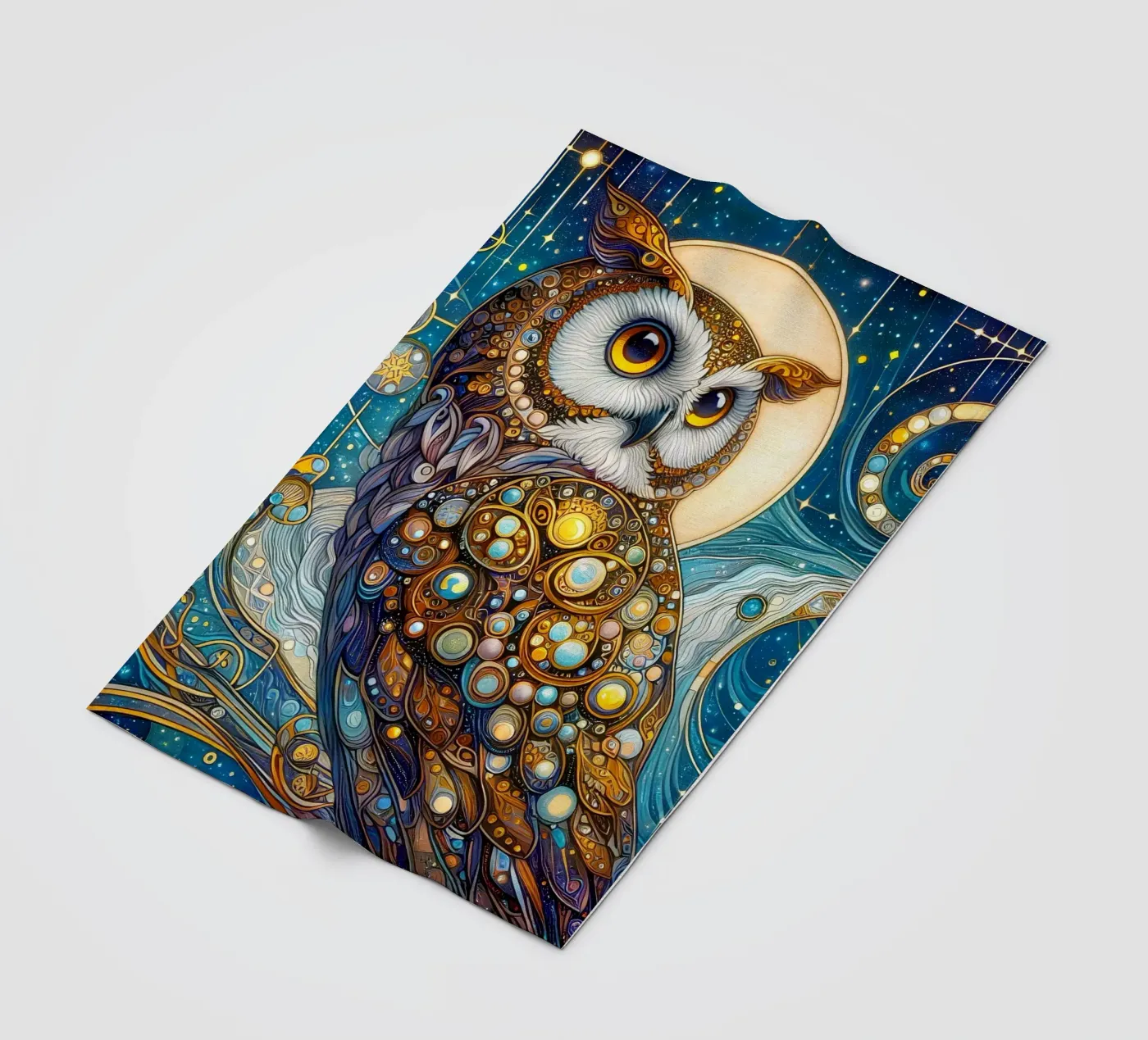 Uil fleecedeken van Art-Nouveau-Dsg