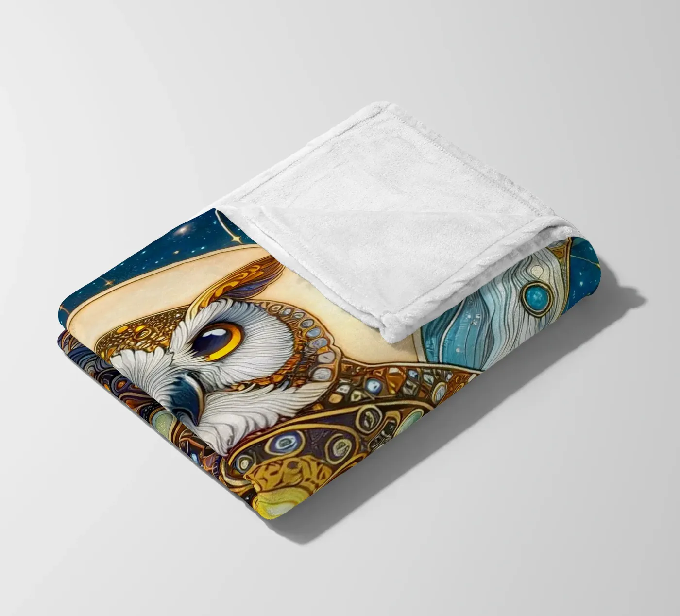 Owl Fleecedecke von Art-Nouveau-Dsg