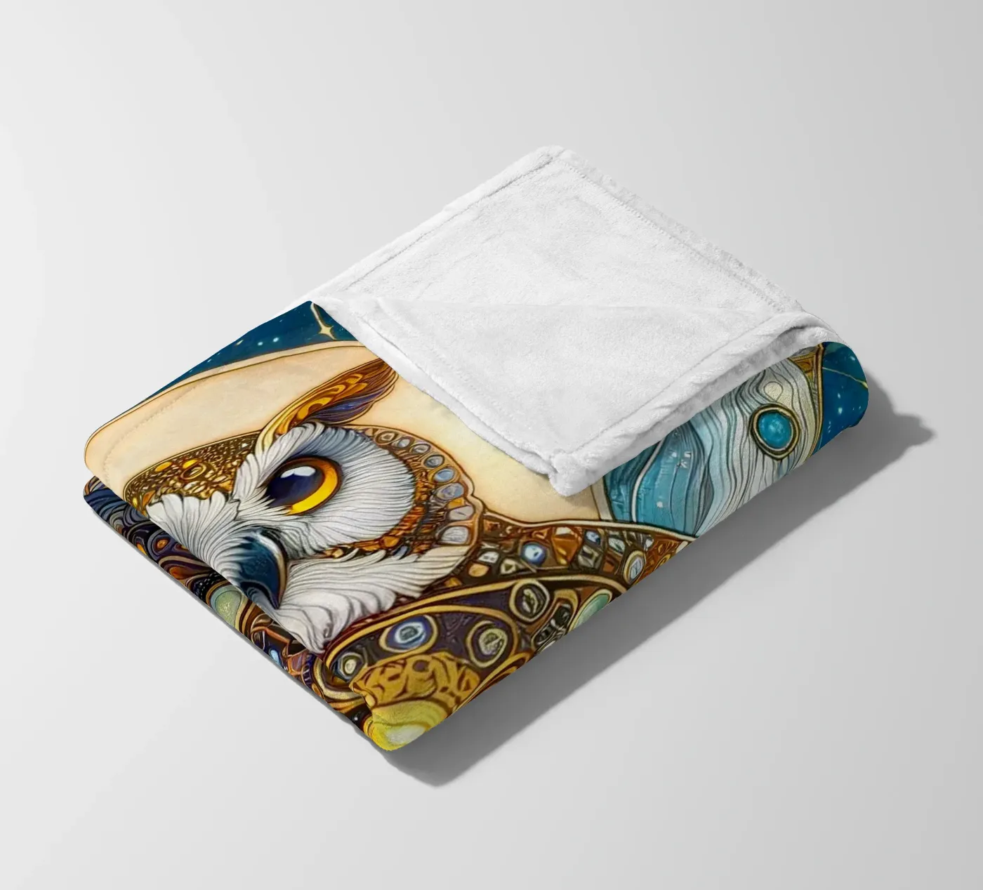 Owl Fleecedecke von Art-Nouveau-Dsg