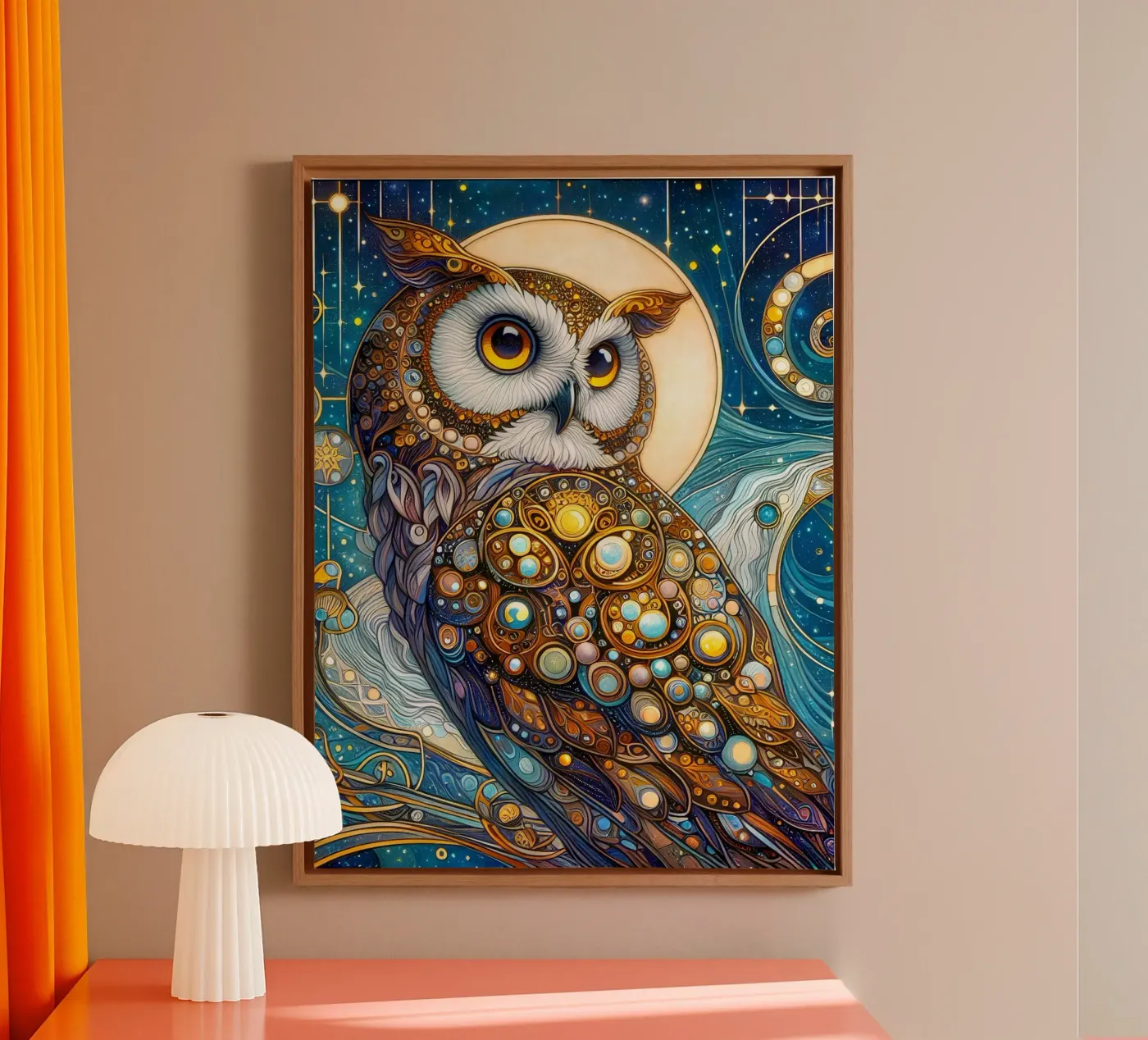 Owl tela da Art-Nouveau-Dsg