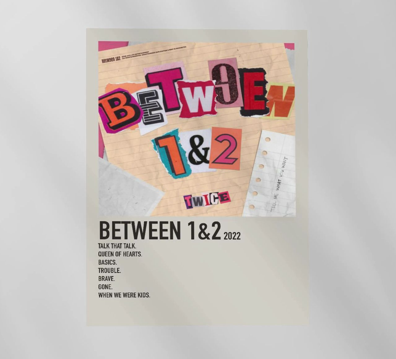 BETWEEN 1&2 2022 TWICE pellicola backlit da SoundStudio