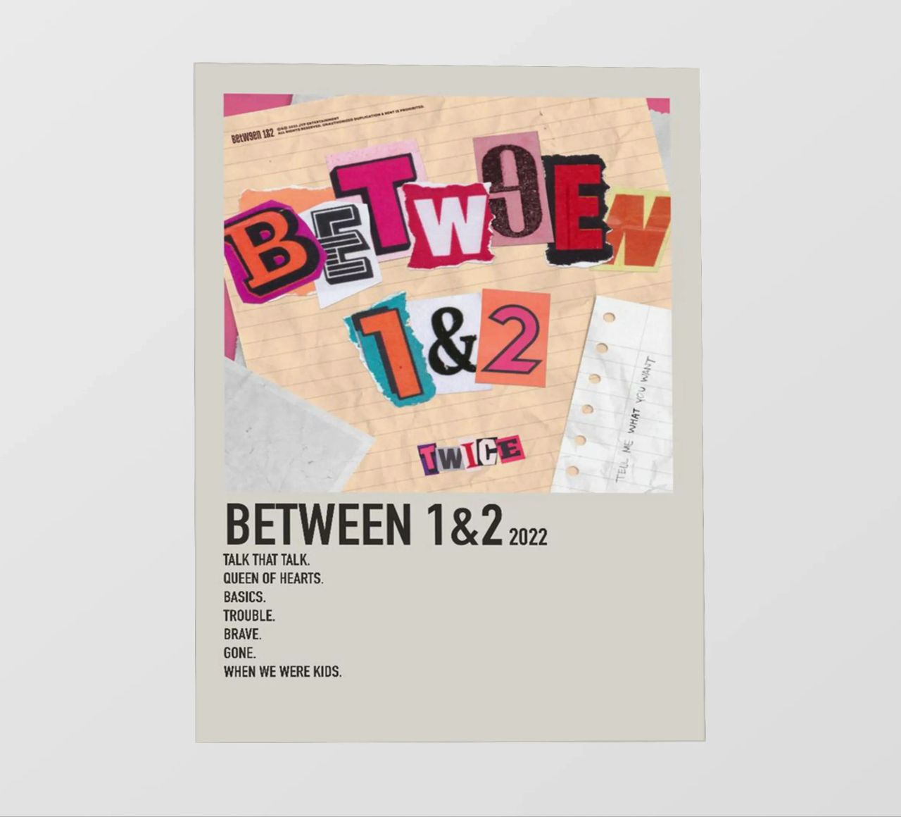 BETWEEN 1&2 2022 TWICE pellicola backlit da SoundStudio