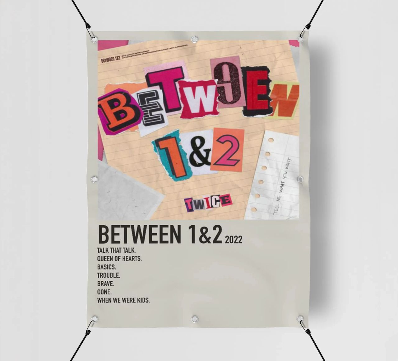 BETWEEN 1&2 2022 TWICE telo in pvc da SoundStudio