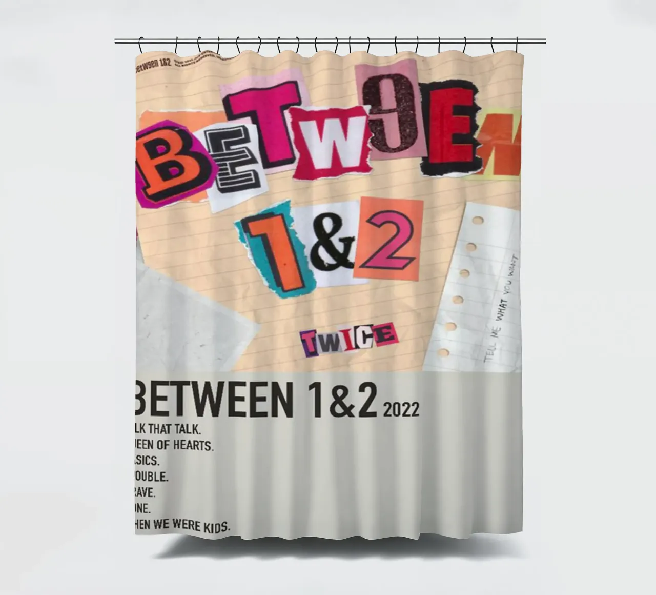 BETWEEN 1&2 2022 TWICE tenda da doccia da SoundStudio