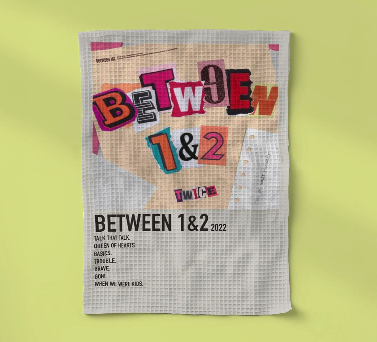 BETWEEN 1&2 2022 TWICE canovaccio da cucina da SoundStudio