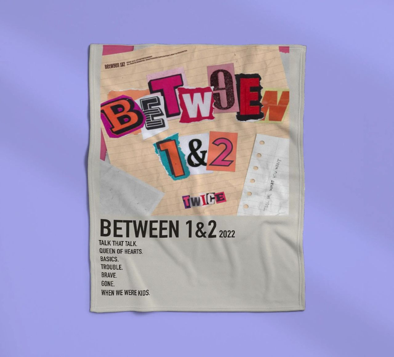 BETWEEN 1&2 2022 TWICE coperta in pile da SoundStudio