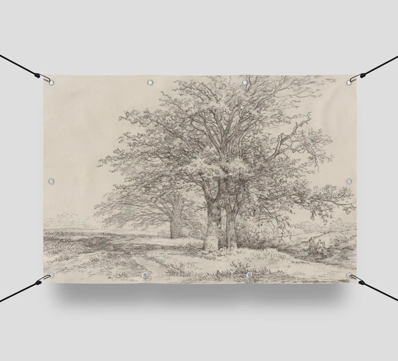 Tree Landscape Sketch telo in pvc da apoloprints
