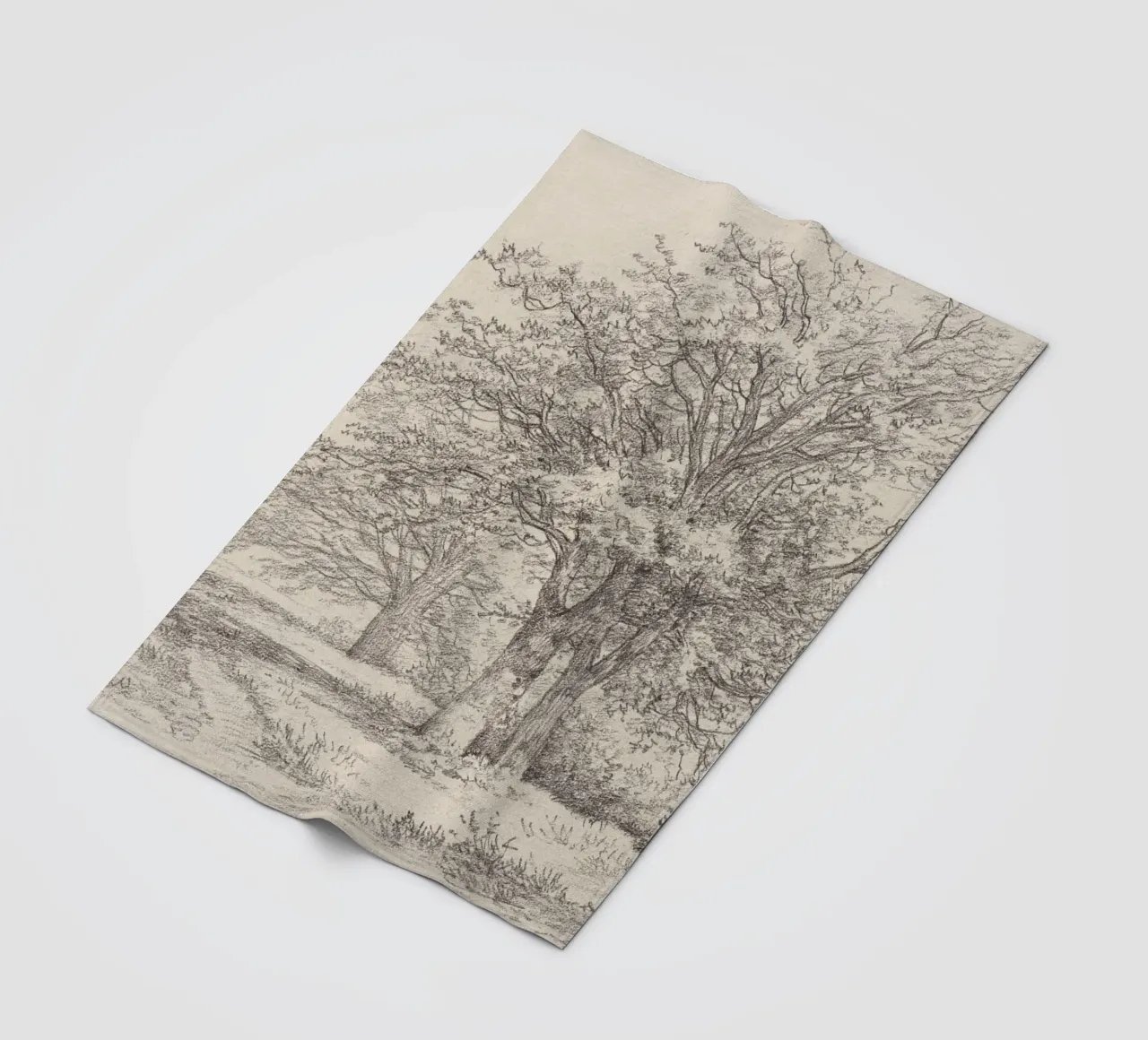 Tree Landscape Sketch coperta in pile da apoloprints
