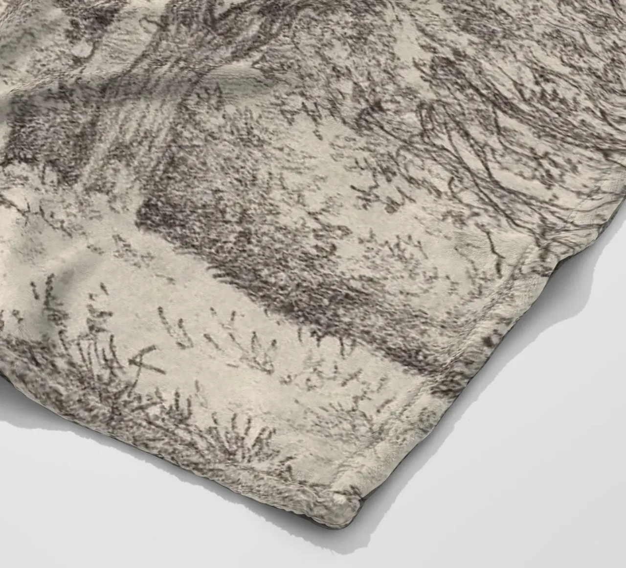 Tree Landscape Sketch coperta in pile da apoloprints