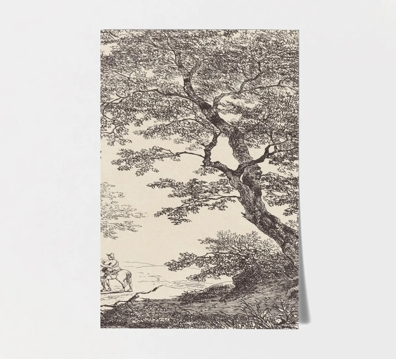 Tree Landscape Sketch no. 5 foglio adesivo da apoloprints