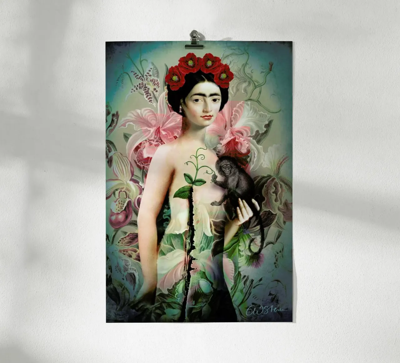 Frida poster con telaio in legno da Catrin Welz-Stein