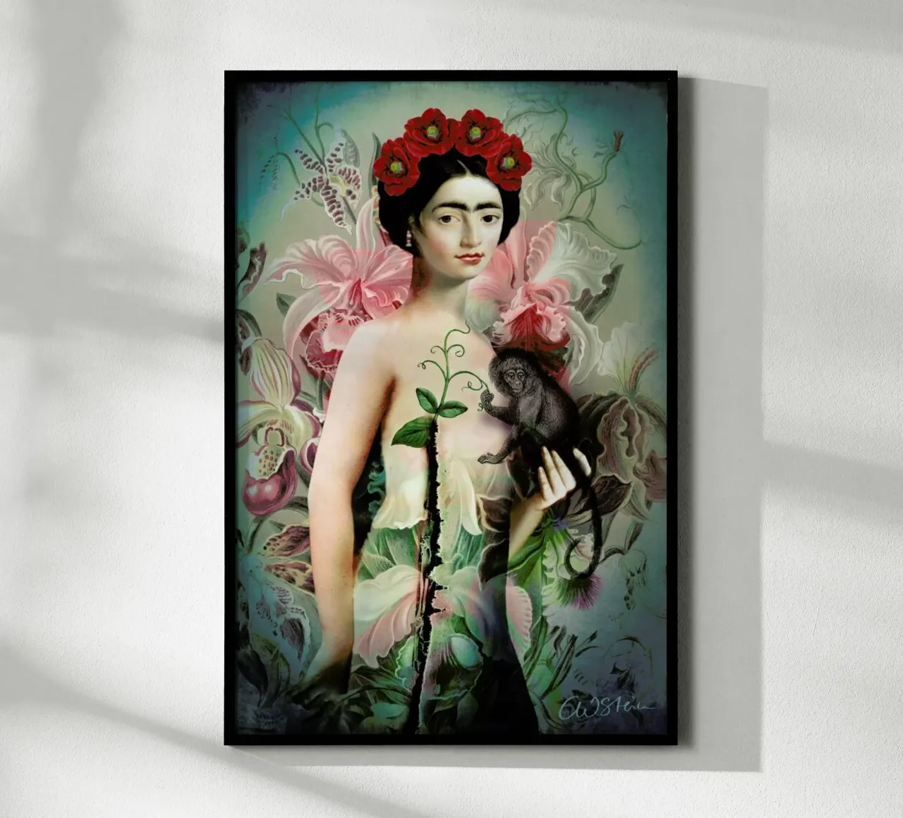 Frida poster con telaio in legno da Catrin Welz-Stein