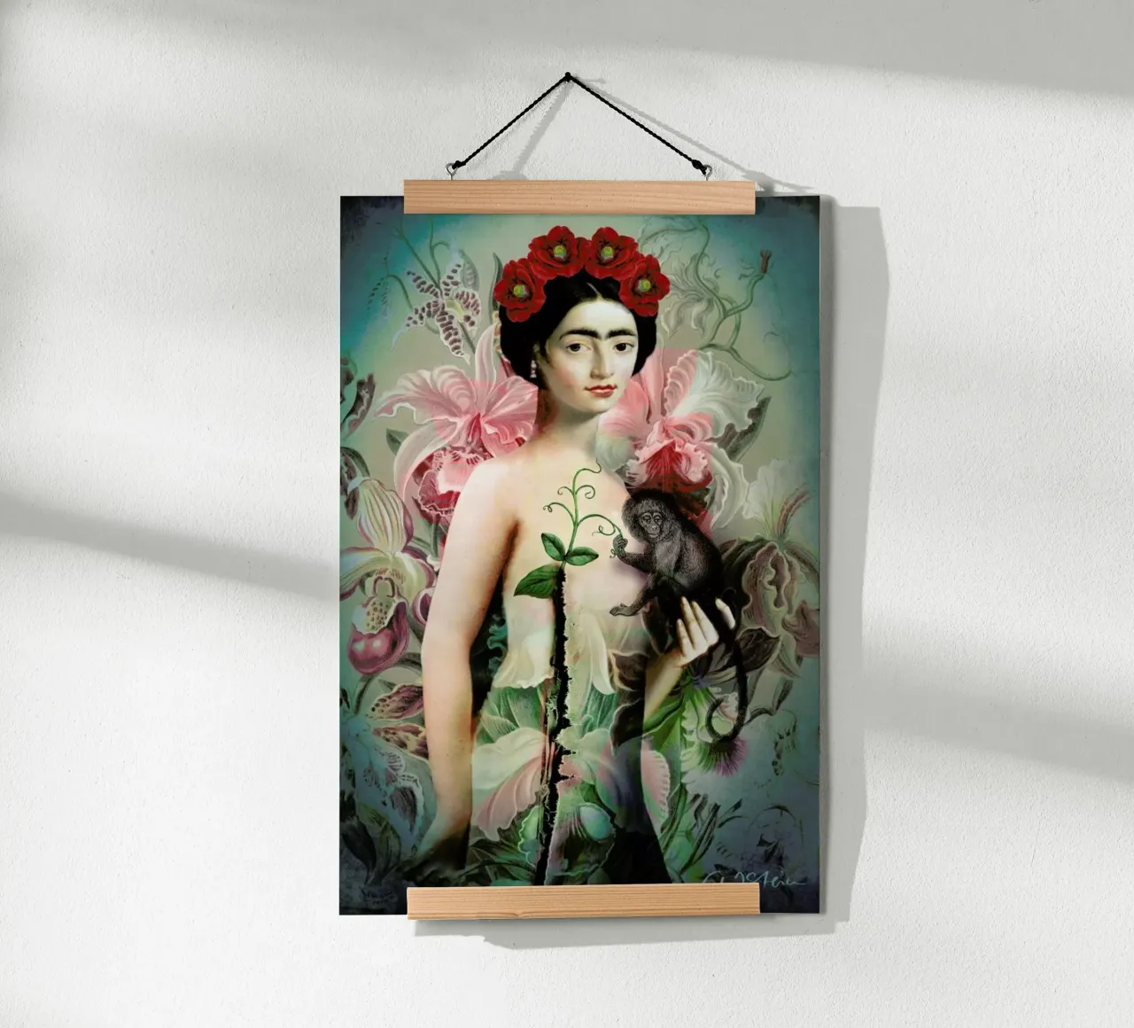 Frida poster con telaio in legno da Catrin Welz-Stein