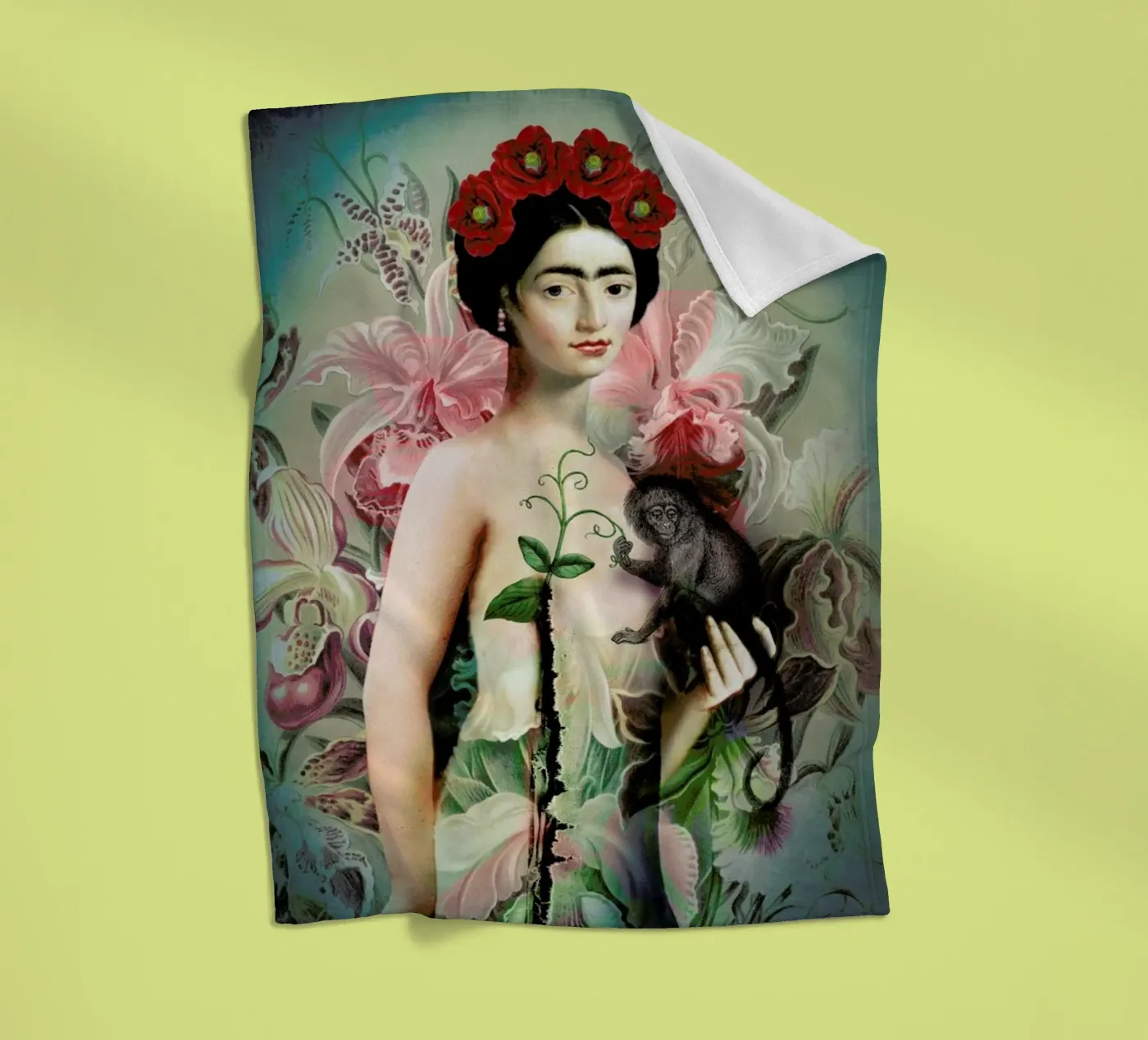Frida fleece blanket by Catrin Welz-Stein