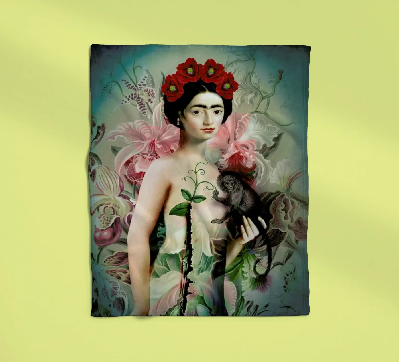 Frida fleece blanket by Catrin Welz-Stein