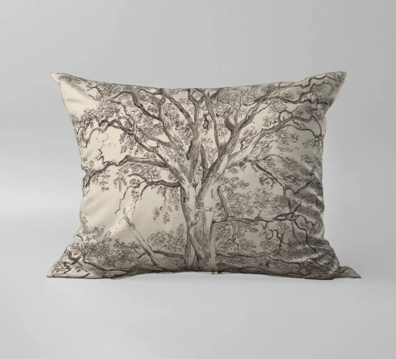 Great Oak Tree Sketch cuscino da apoloprints