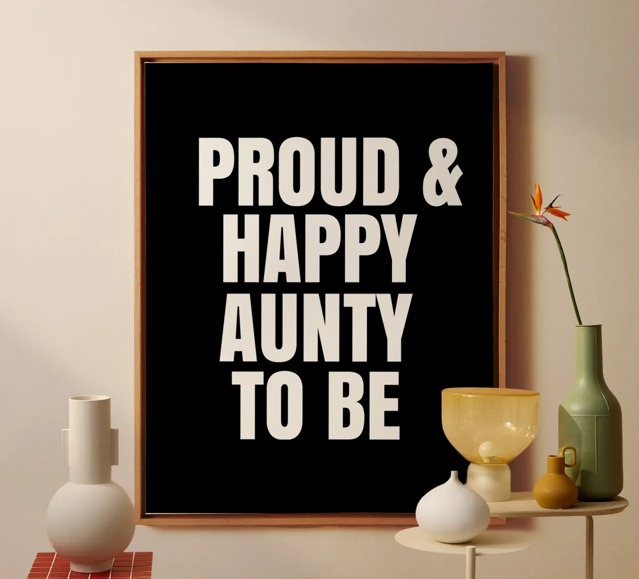 Proud and happy aunty to be tela con Cornice a cassetta da happieeagle