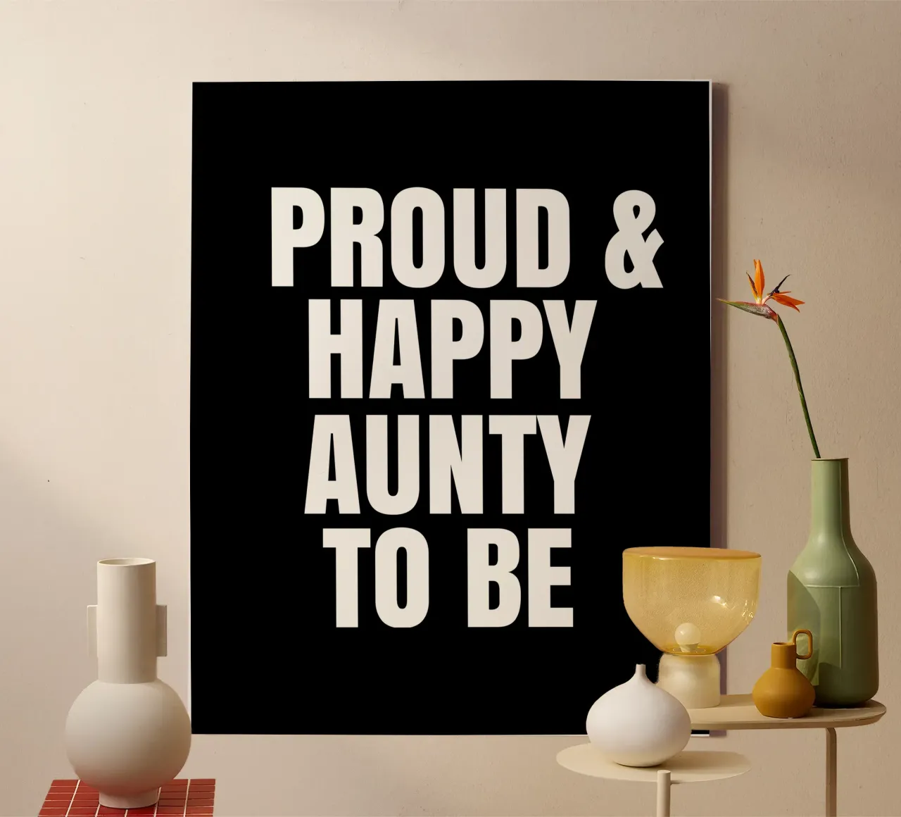 Proud and happy aunty to be tela con Cornice a cassetta da happieeagle