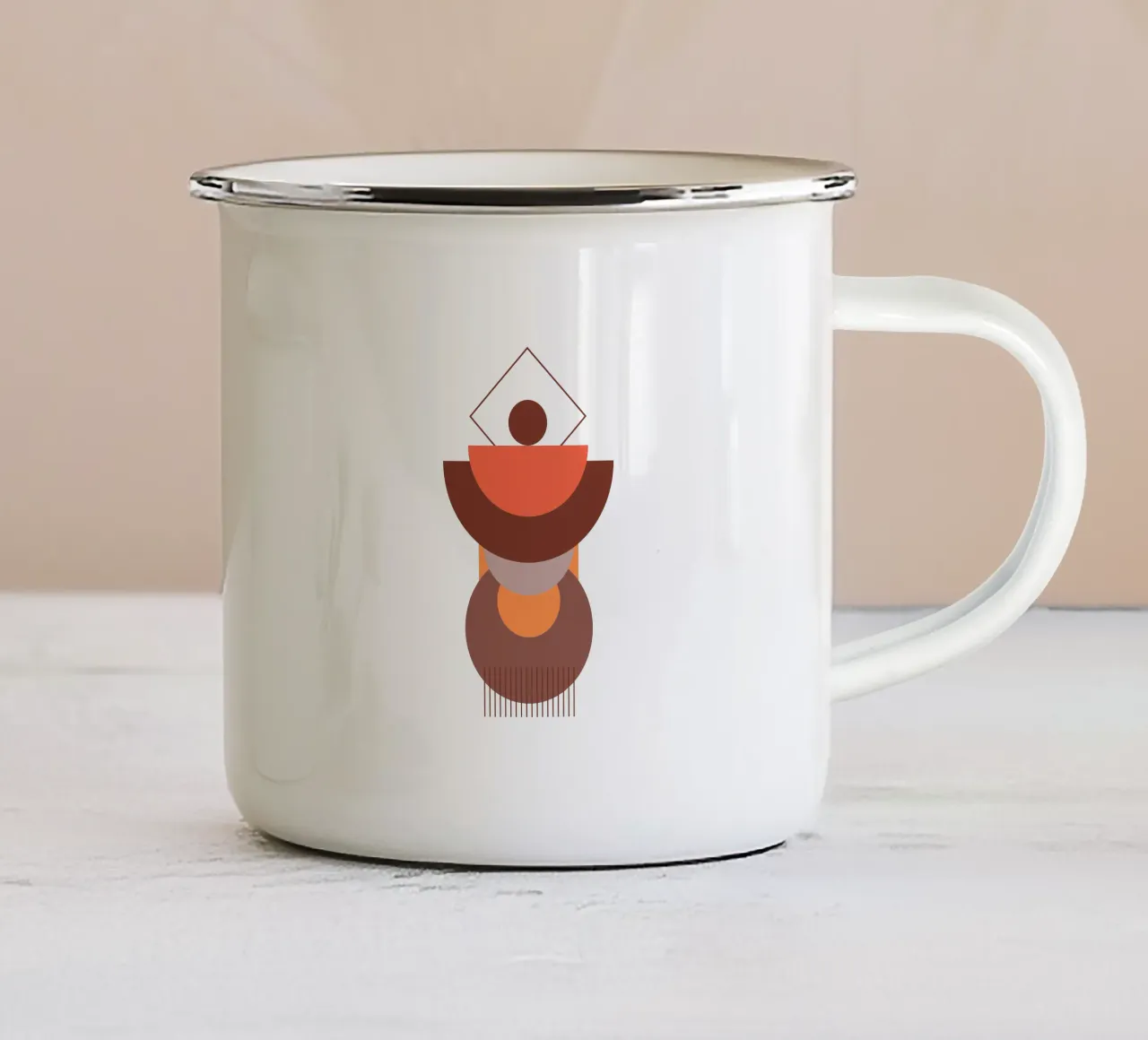 Boho Minimalista Moderno Semplice tazza in smalto da YSV MINIMALIST