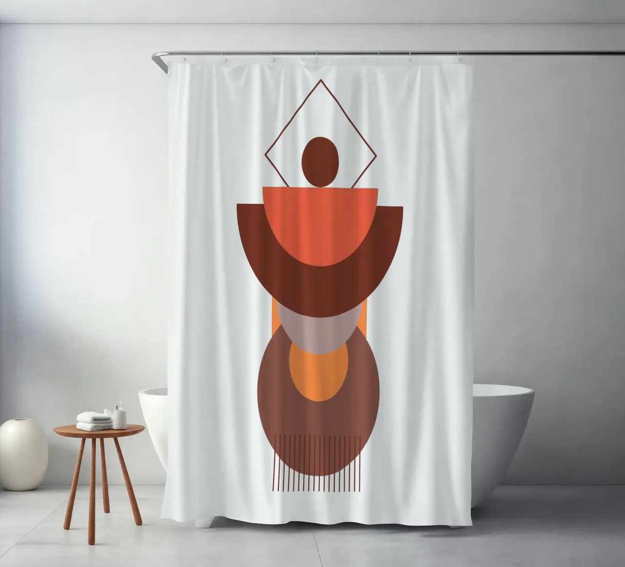 Boho Minimalista Moderno Semplice tenda da doccia da YSV MINIMALIST