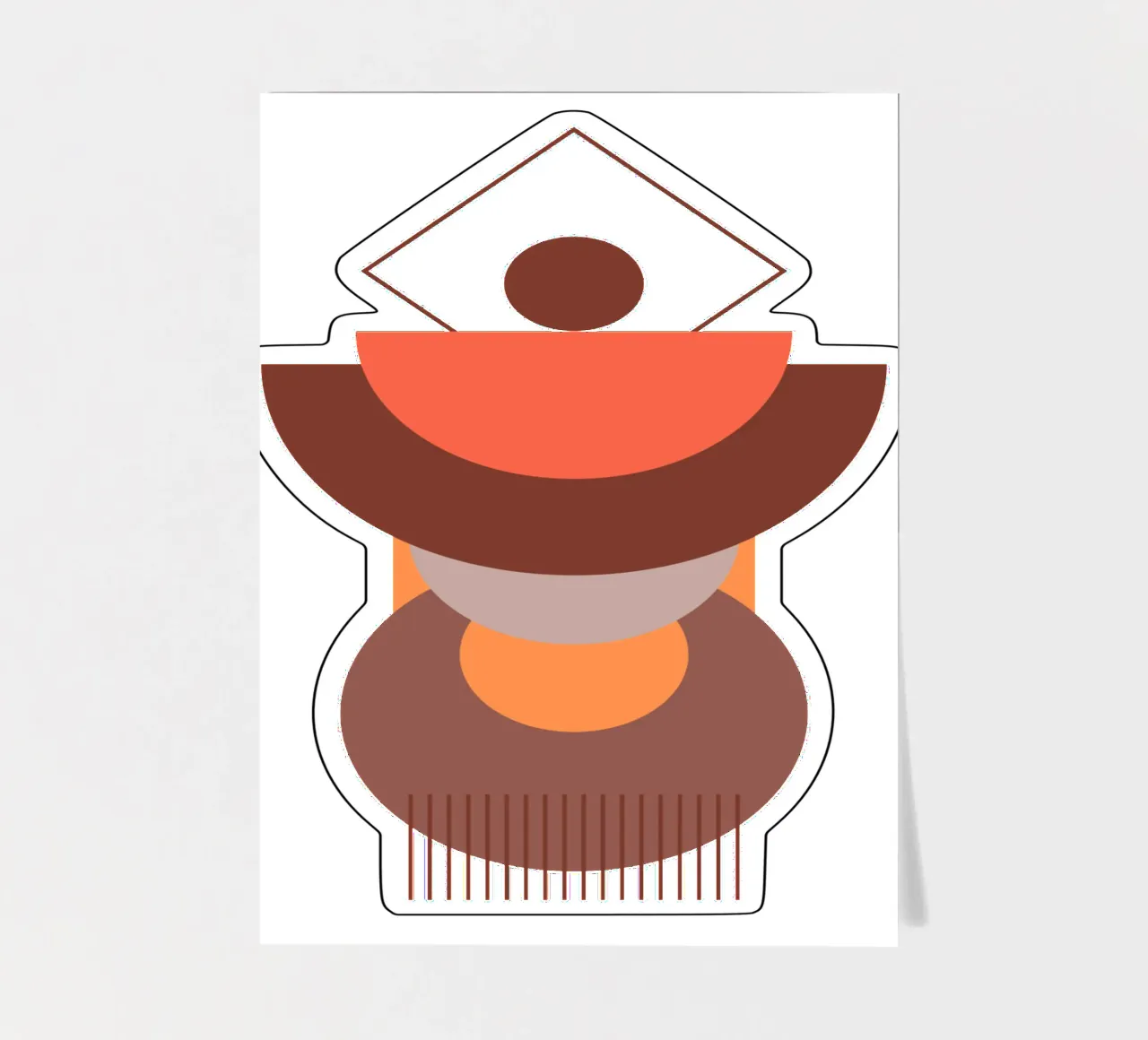 Boho Minimalist Modern Simple sticker sheet by YSV MINIMALIST