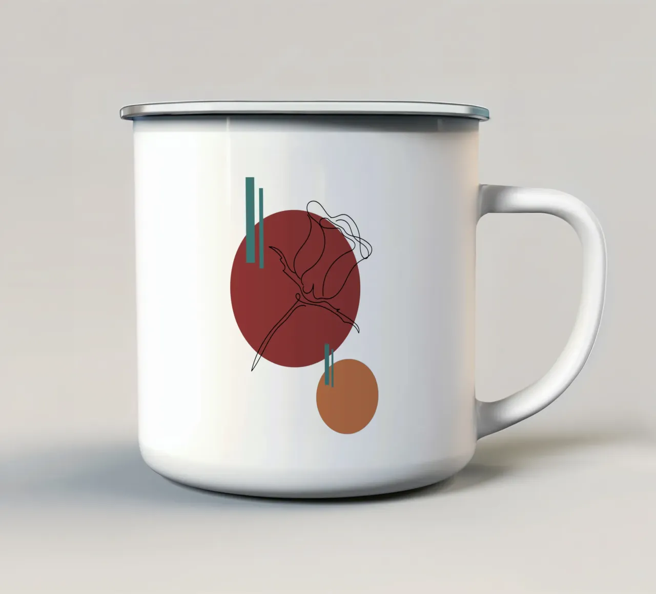 Boho Minimalist Modern Simple tazza in smalto da YSV MINIMALIST