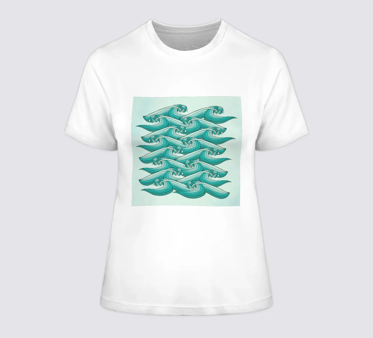 Ocean Vibes t-shirt ajusté pour femmes de Pom Graphic Design
