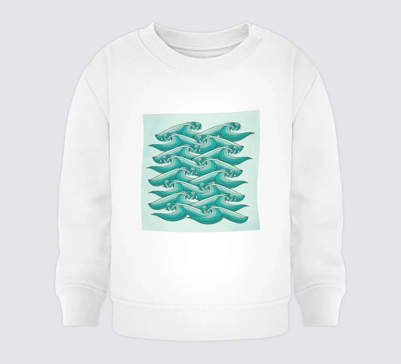 Ocean Vibes baby sweatshirt by Pom Graphic Design