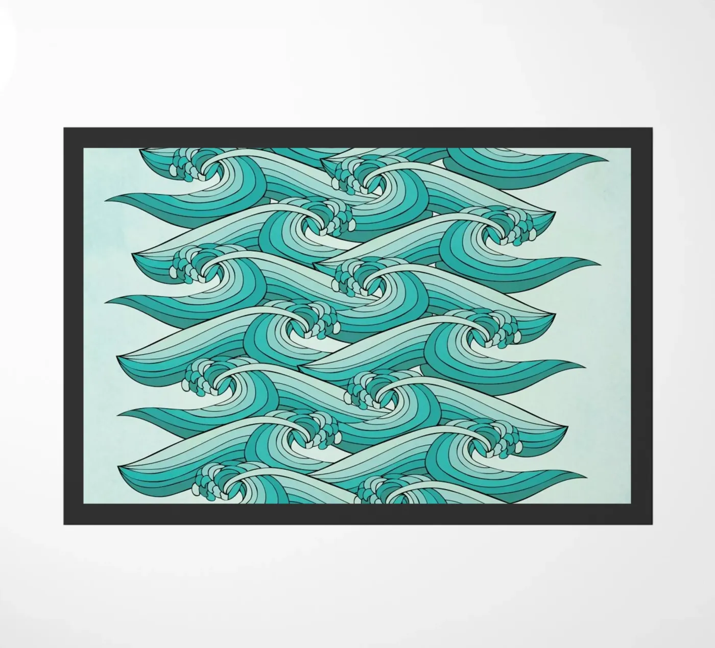 Ocean Vibes doormat by Pom Graphic Design