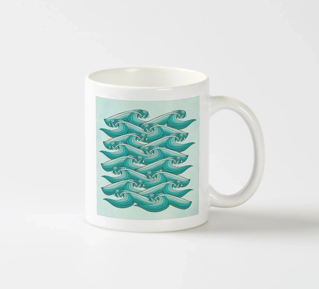 Ocean Vibes tazza in ceramica da Pom Graphic Design