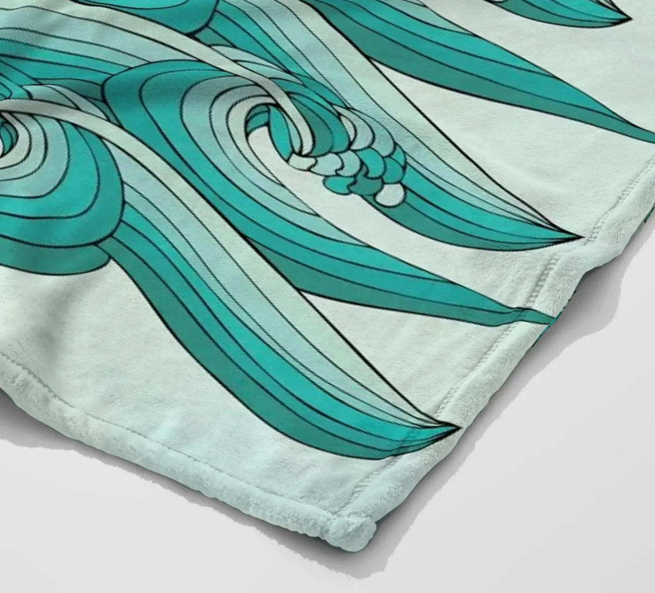 Ocean Vibes coperta in pile da Pom Graphic Design