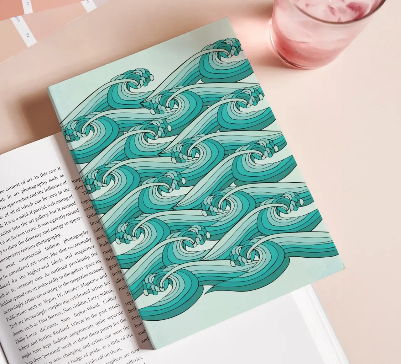 Ocean Vibes notebook by Pom Graphic Design