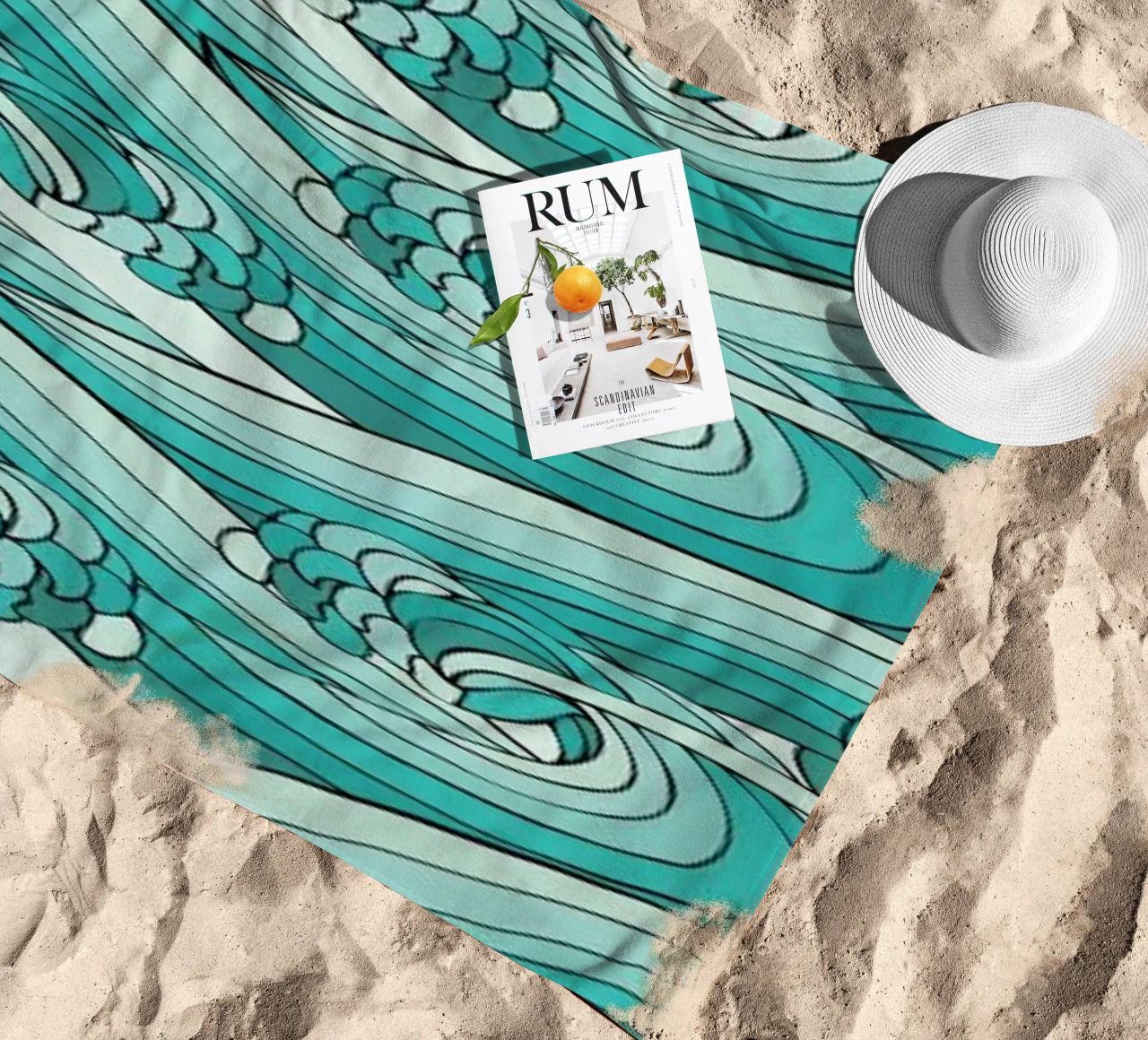 Ocean Vibes telo mare da Pom Graphic Design