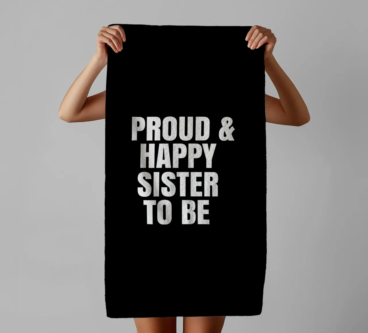 Proud and happy sister to be asciugamano da bagno da happieeagle