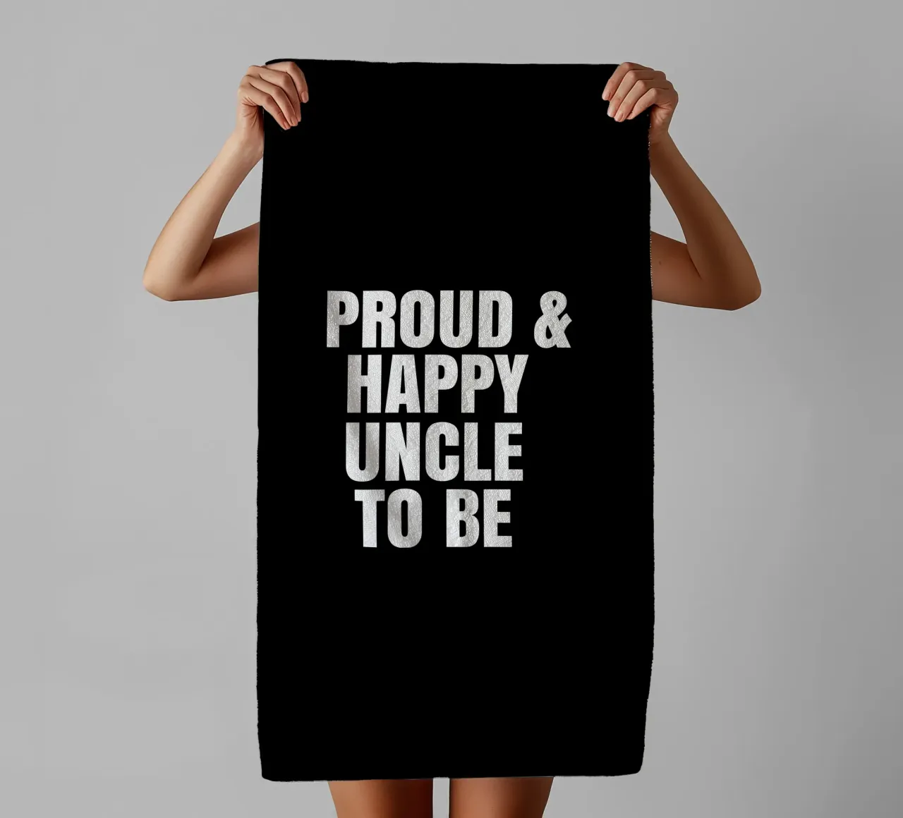 Proud and happy uncle to be asciugamano da bagno da happieeagle