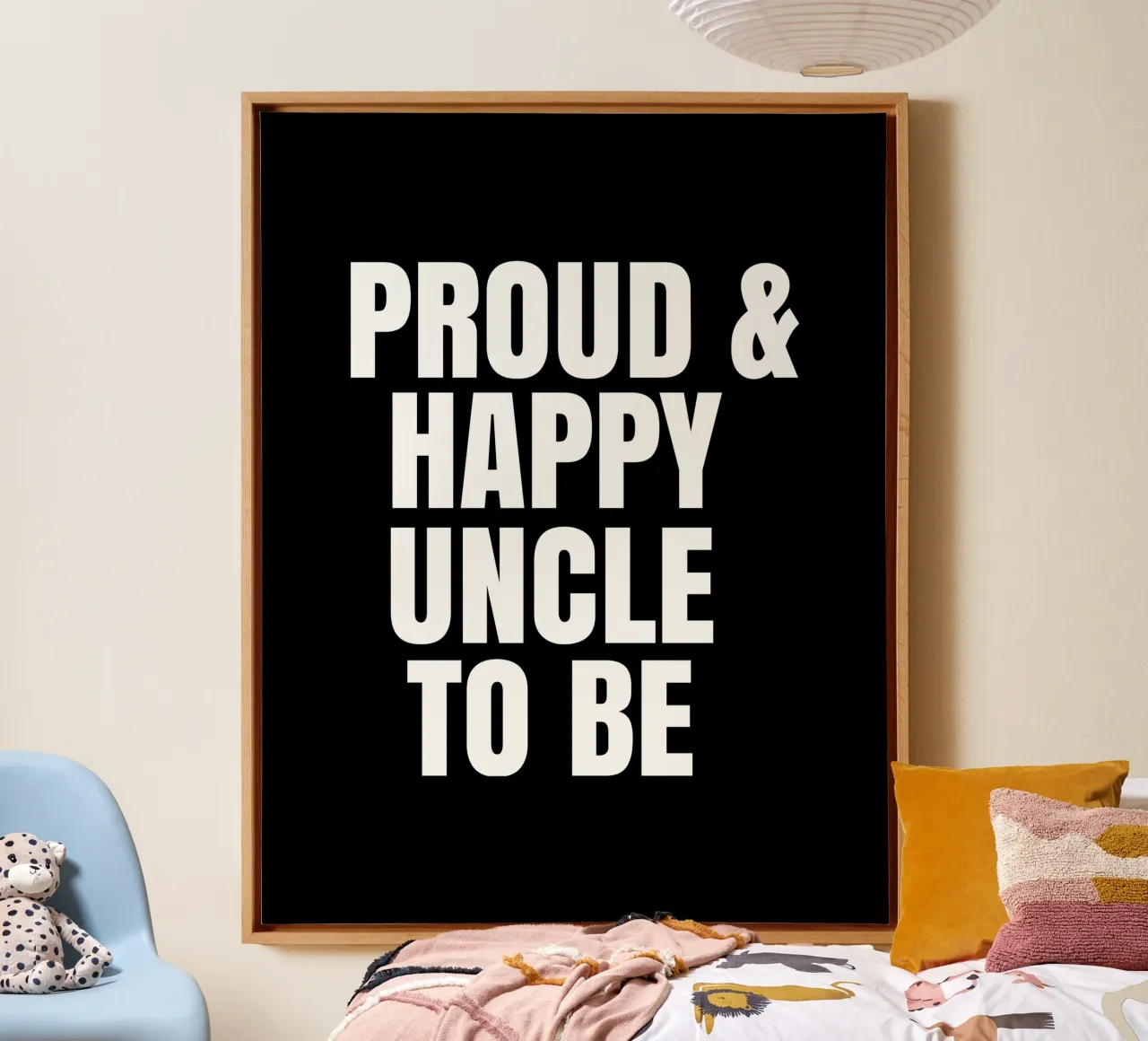 Proud and happy uncle to be tela con Cornice a cassetta da happieeagle