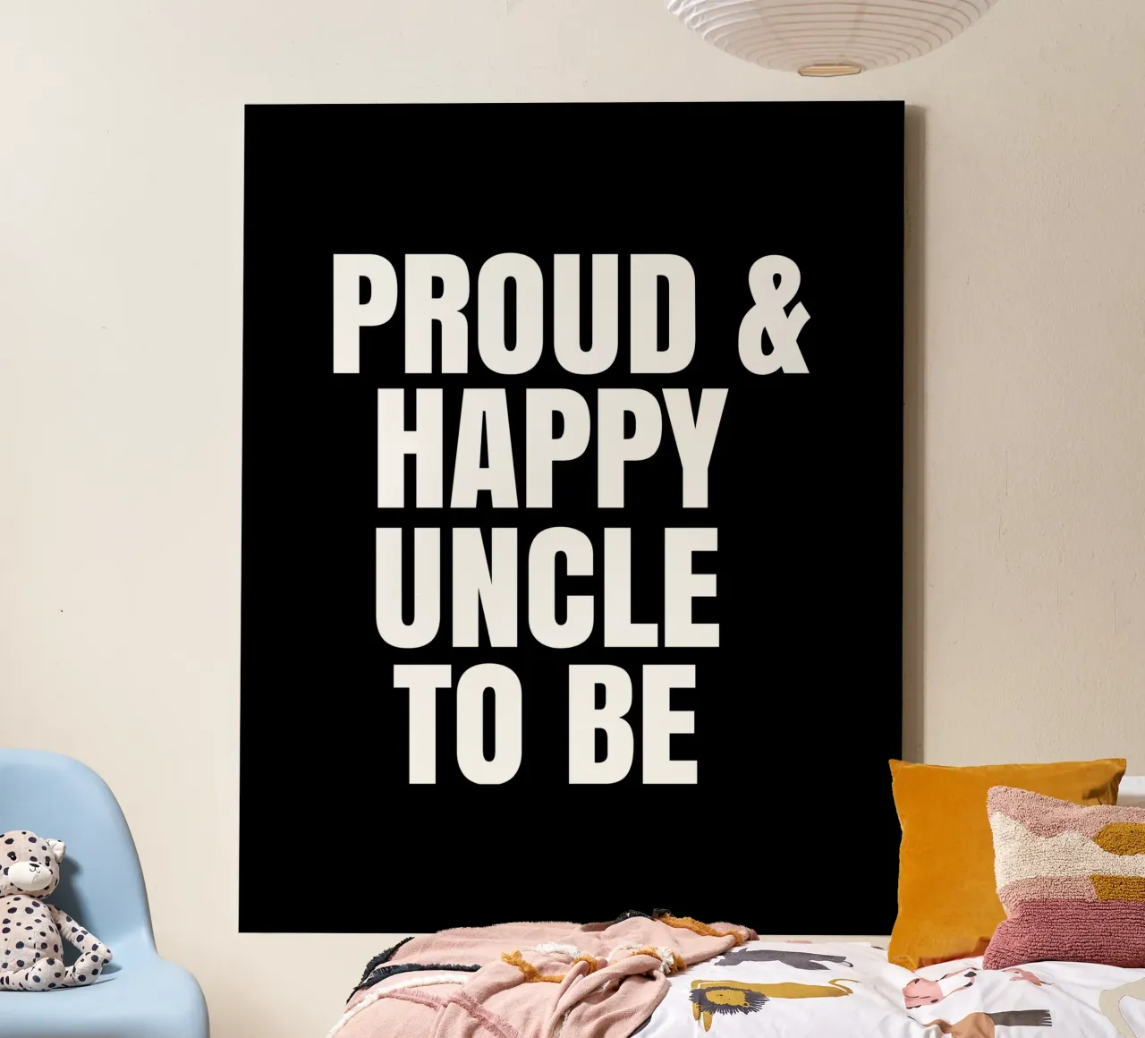 Proud and happy uncle to be tela con Cornice a cassetta da happieeagle