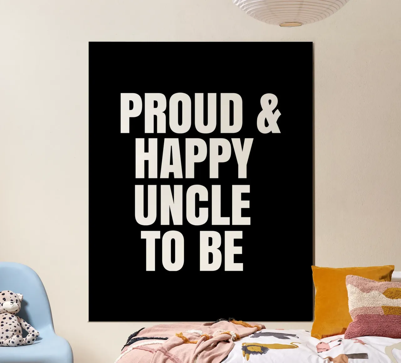 Proud and happy uncle to be Poster mit Holzrahmen von happieeagle