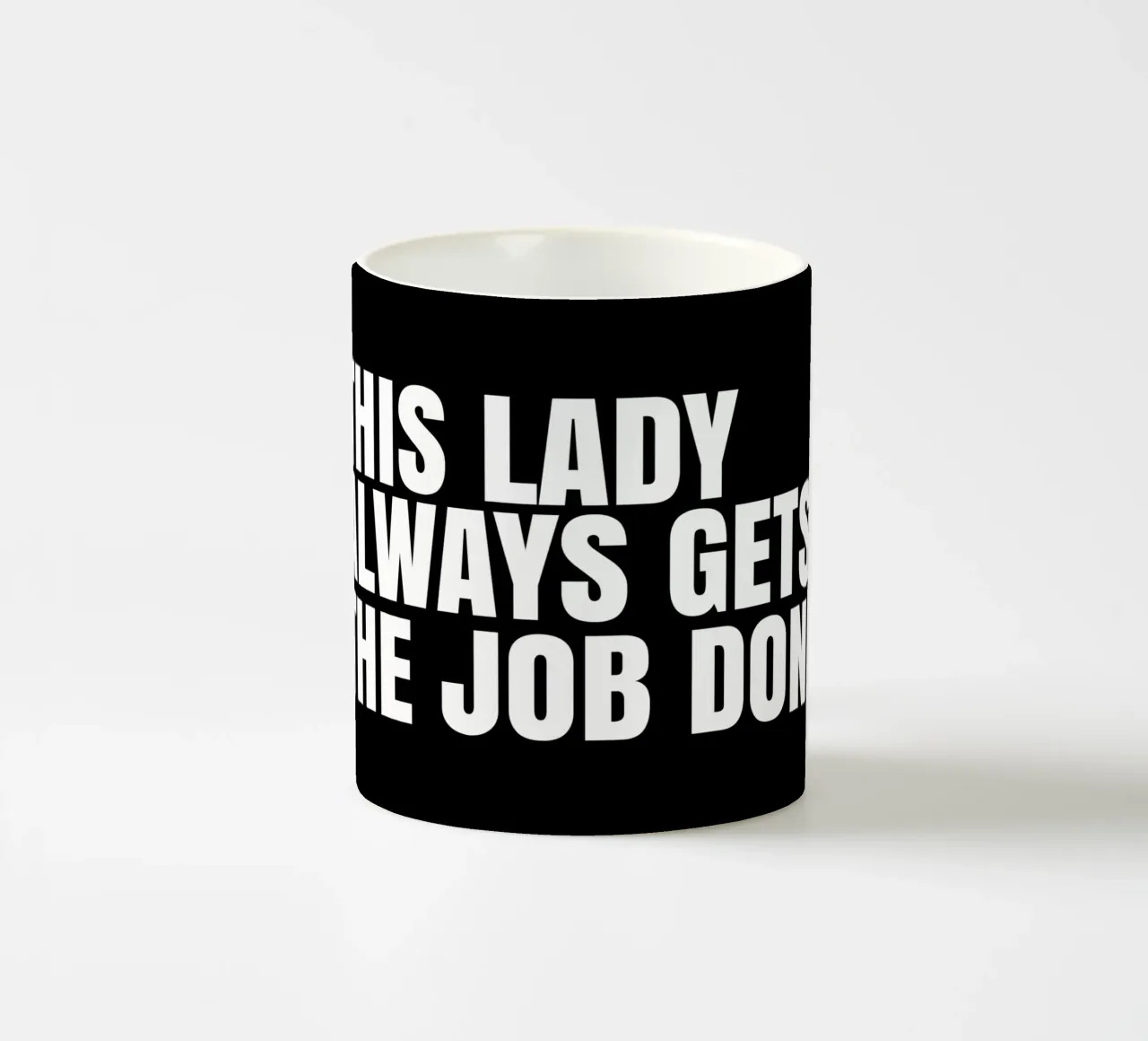 This lady always gets the job done tazza in ceramica da happieeagle